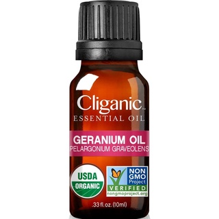 Organic Geranium Essential Oil - Tinh dầu phong lữ hữu cơ Cliganic, 100% nguyên chất tự nhiên