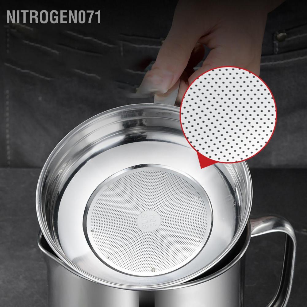 Nitrogen071 Nồi chứa dầu mỡ Bộ lọc bằng thép không gỉ Công suất lớn cho việc nấu ăn trong nhà bếp