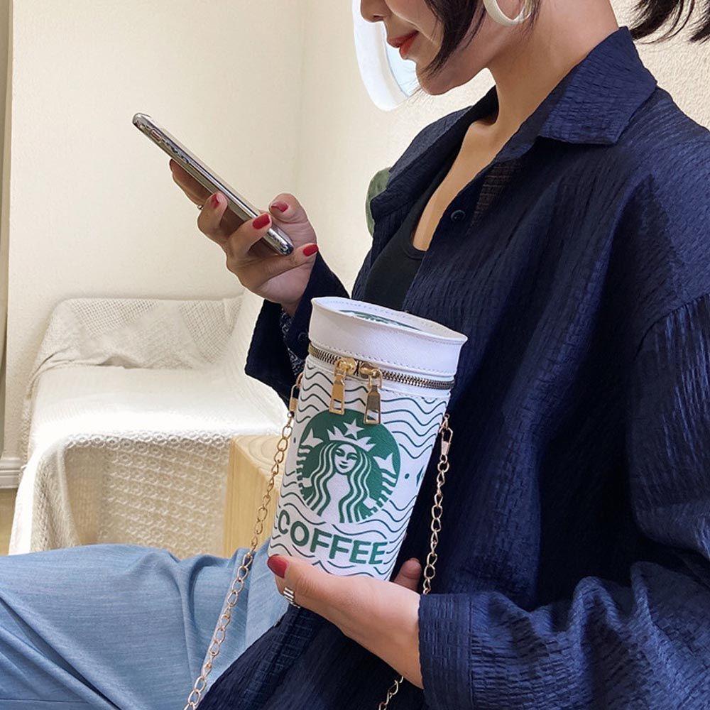 TWINKLE Túi Đeo Chéo Hình Ly Bắp Rang Bơ Ngộ Nghĩnh Cho Nữ