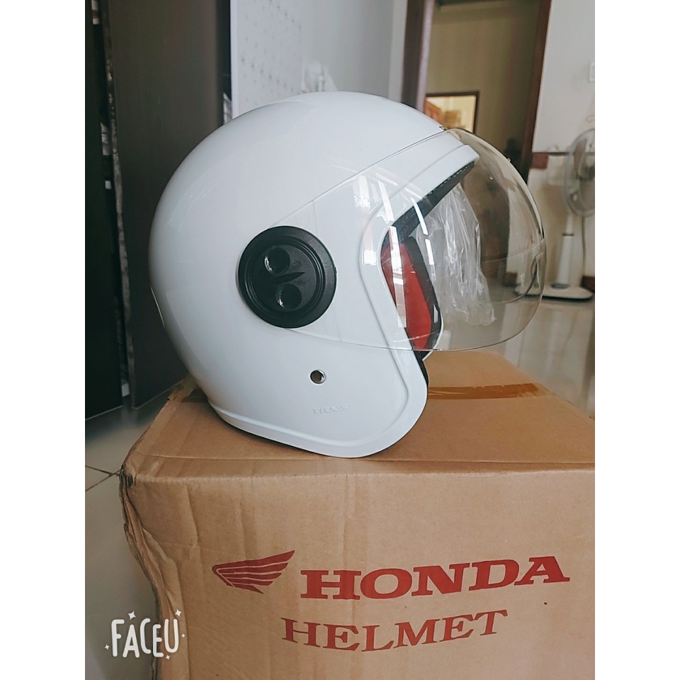 [Mã LIFEXANH03 giảm 10% đơn 500K] mũ/nón honda 3/4 nữ - nhập theo xe indo - trắng