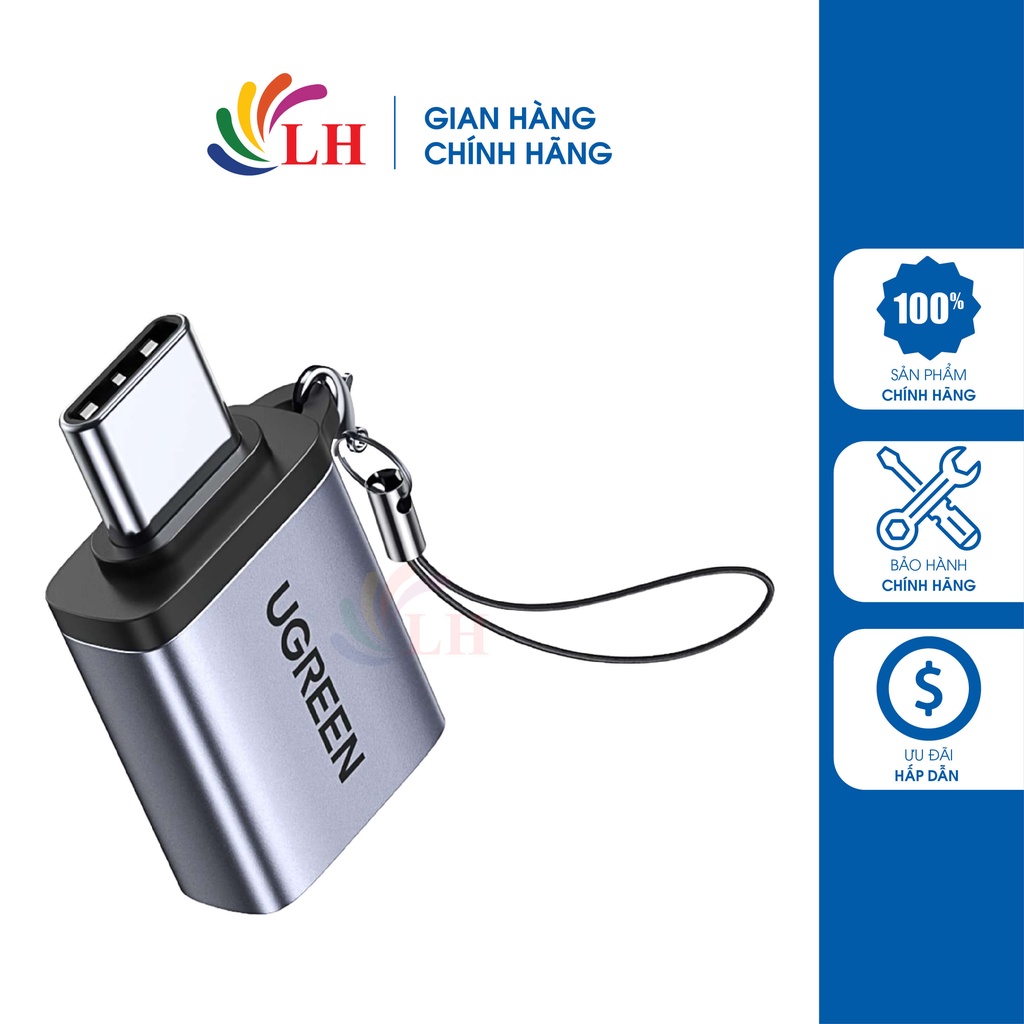 Cổng chuyển đổi Ugreen USB-C to USB 3.0 Adapter Cable with Lanyard US270 - Hàng chính hãng - Khả năng tương thích cao