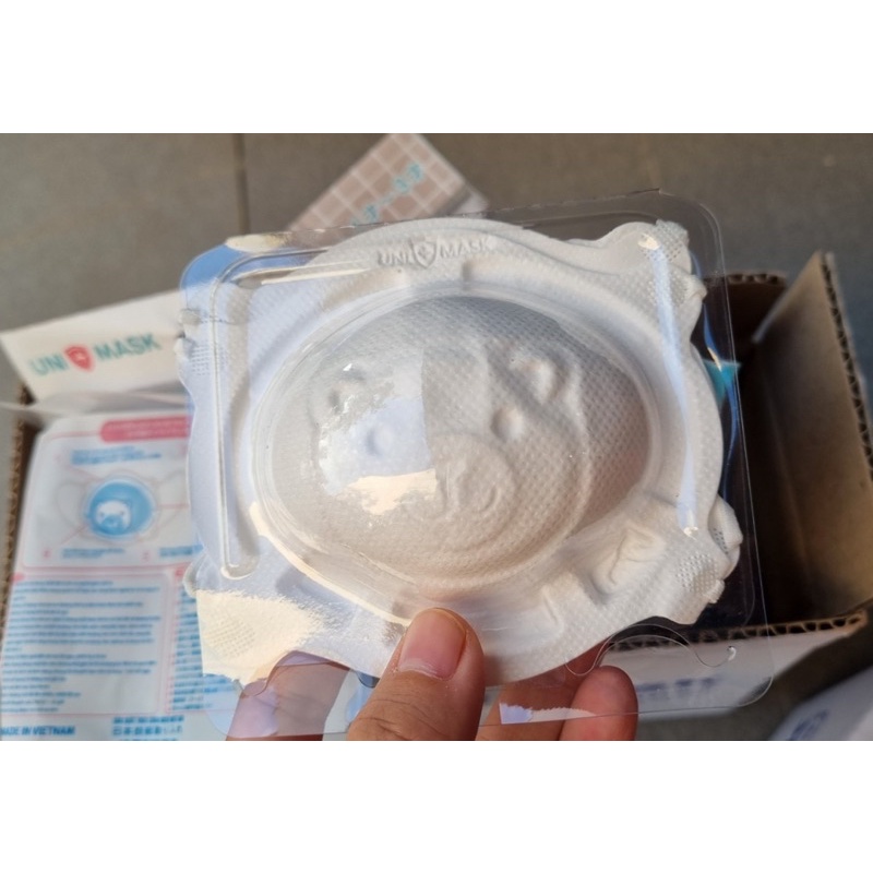 Khẩu trang gấu cho bé sơ sinh 0-3t- túi 3 cái