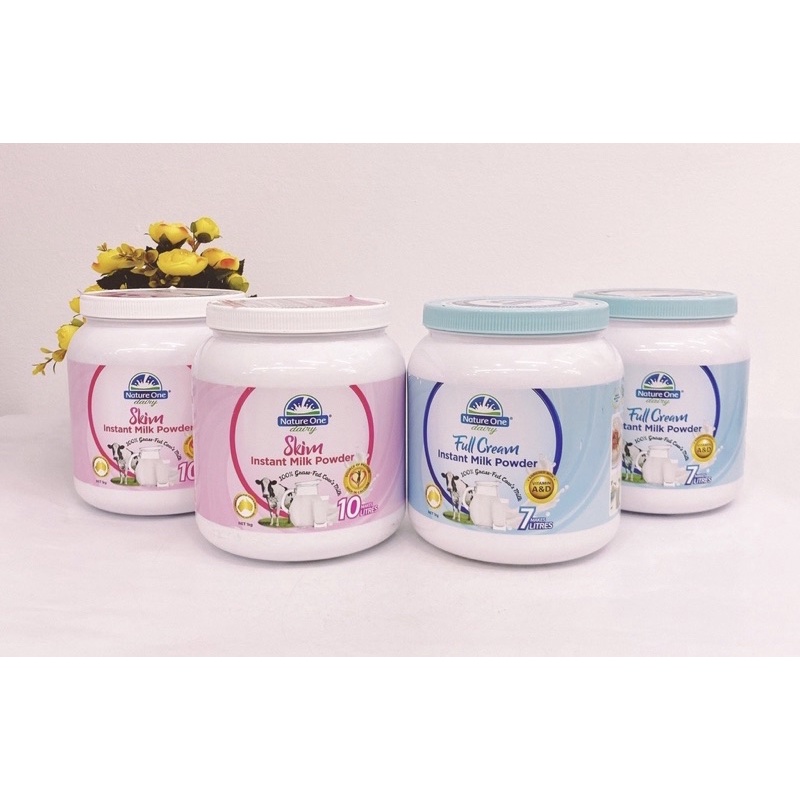 [10/2023] Sữa bột nguyên kem và tách kem Nature one 1kg Úc