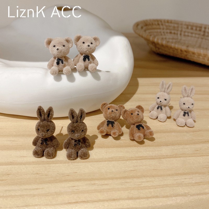 Đôi bông tai AY hình thỏ/ gấu dễ thương cho nữ