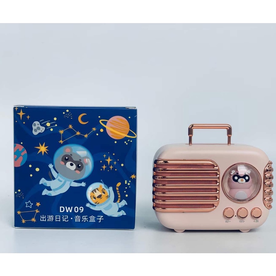 Loa bluetooth mini DW09 âm vang trong, pin 4h, thiết kế dễ thương, điều chỉnh âm lượng, chuyển bài, có khe thẻ nhớ