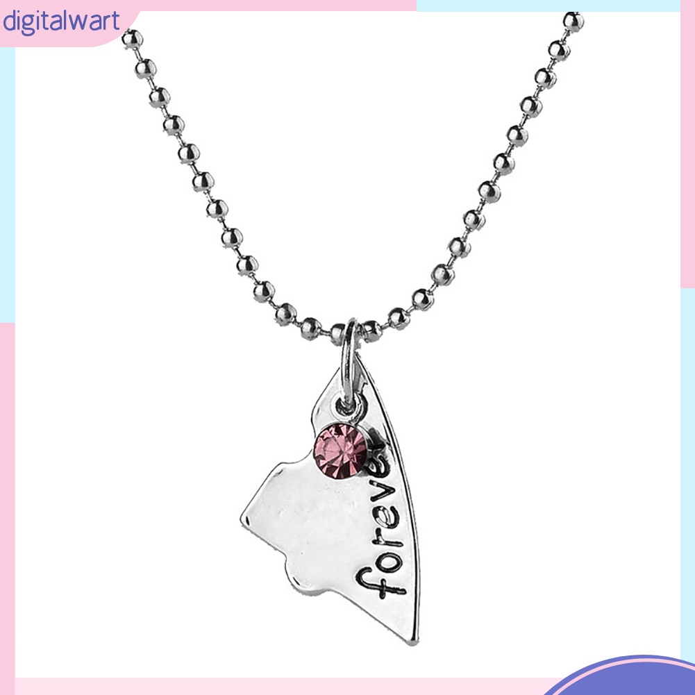 Set 4 Dây Chuyền Tình Bạn Mặt Trái Tim Đính Đá Thời Trang