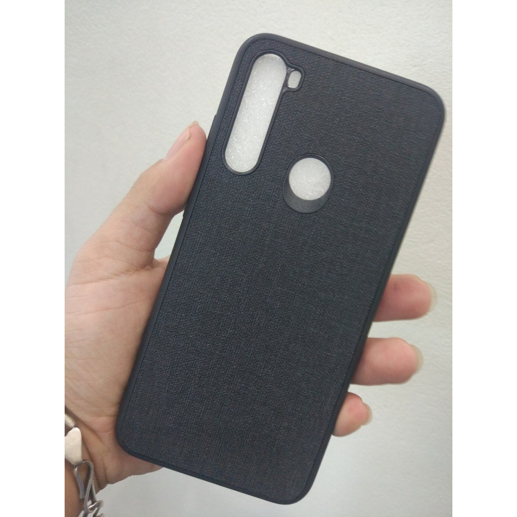 Ốp lưng Xiaomi redmi note 8 họa tiết vải Jean cao cấp