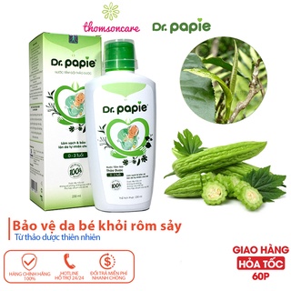 Sữa tắm gội thảo dược cho bé từ sơ sinh Dr Papie Chai 230ml từ lá trà, mướp đắng, trầu không, tràm, sả chanh