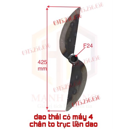 Dao thái cỏ máy 4 chân To Trục liền dao thái mịn