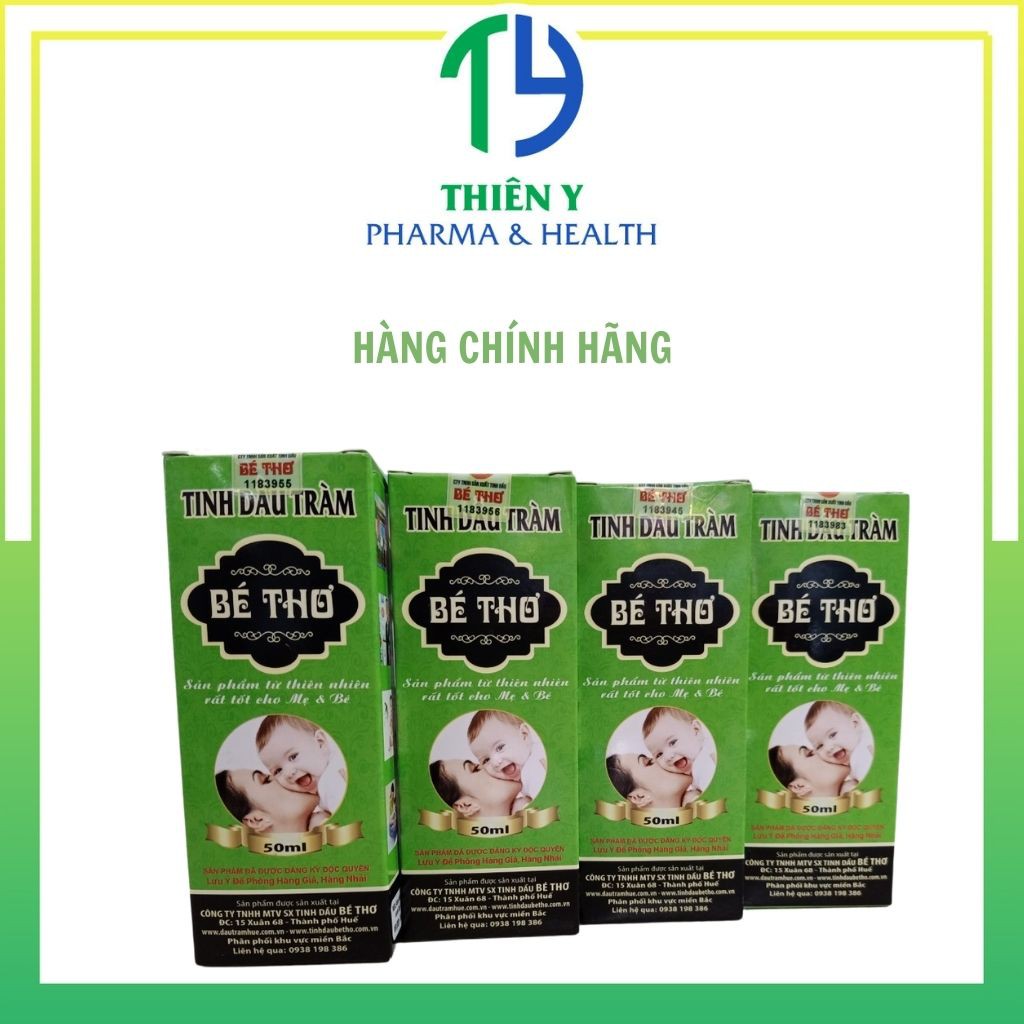 Tinh dầu tràm Bé Thơ 50 ml, dầu chàm cho bé nguyên chất, an toàn, chính hãng - Thiên Y Pharmacy