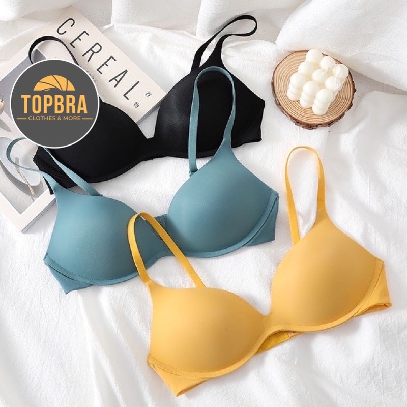 [Che Tên] Áo Ngực Nữ - Áo Lót Lụa Sữa Cao Cấp Không Gọng Đệm Mỏng Hàng Xuất Nhật Chống Hở Viền TOPBRA