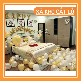 Set bóng bay trang trí phòng cưới MS21 [ CHUẨN ẢNH - TẶNG KÈM BƠM TAY VÀ BĂNG KEO ]