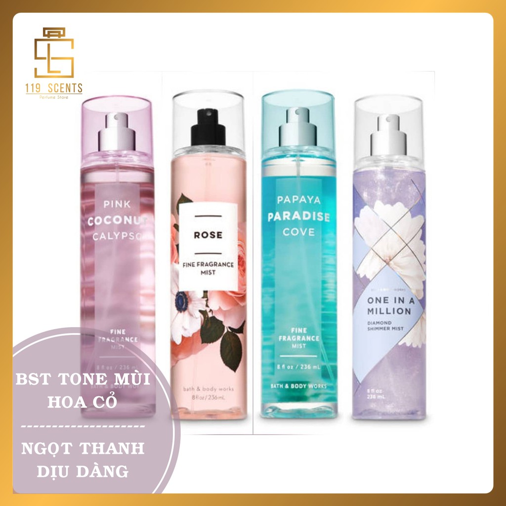 [🌸 BST HOA CỎ 🌸 – ĐỦ MÙI] Xịt Thơm Nước Hoa Toàn Thân Hương Hoa Cỏ Bath & Body Works Fine Fragrance Mist (236 ML) ® | BigBuy360 - bigbuy360.vn