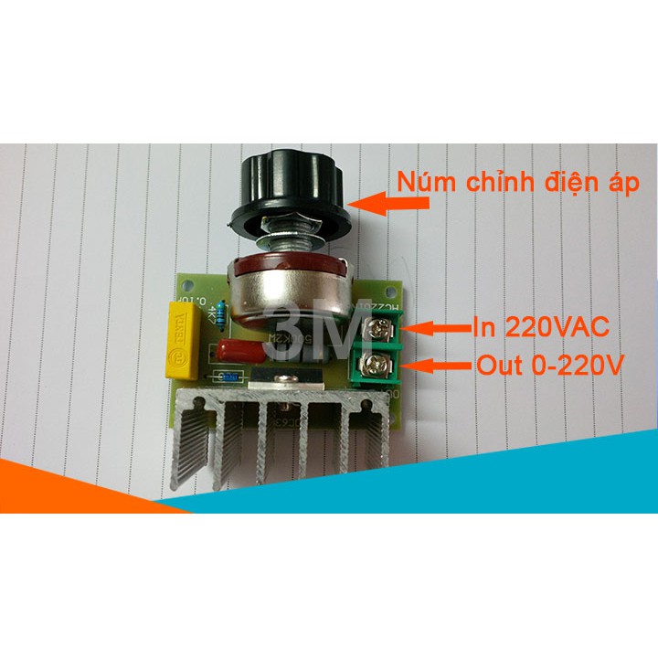 Sản Phẩm Dimer AC220V 3800W DR38 Độ Bền Cao Dễ Dàng Điều Chỉnh Tốc Độ Động Cơ, Máy Bơm, Quạt, Bóng Đèn