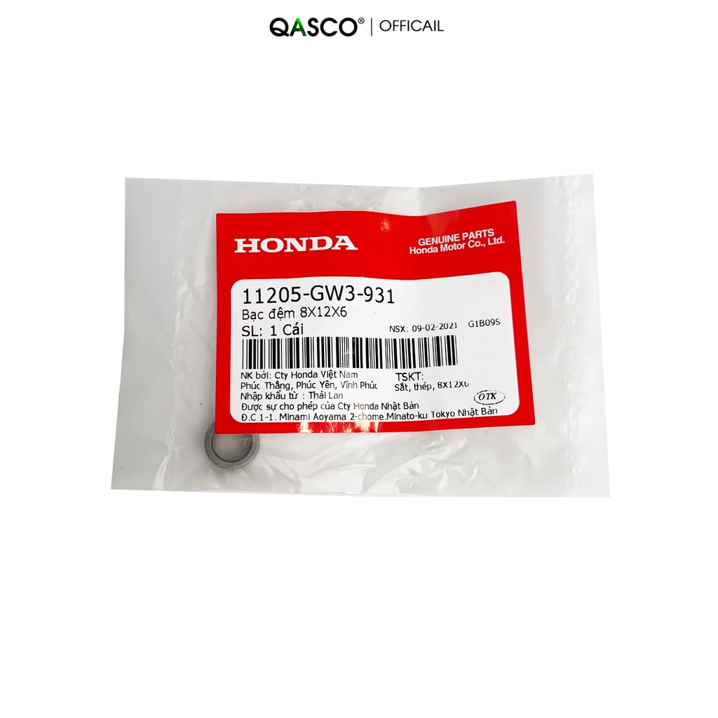 Bạc đệm HONDA nhiều dòng xe kích cỡ 8x12x6  QA(11205GW3931) _( 1514)
