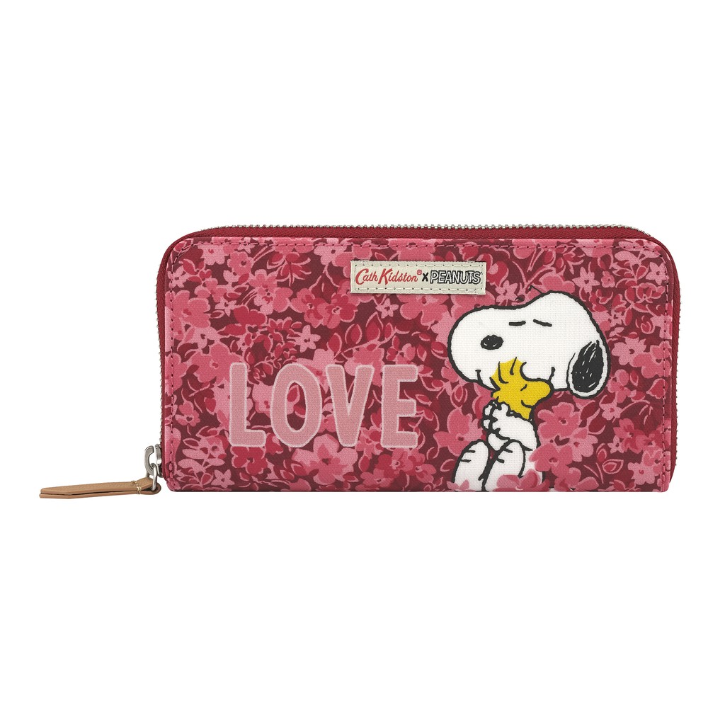 Cath Kidston - Ví cầm tay Snoopy Continental Placement Zip Wallet - 910163 - Berry Red