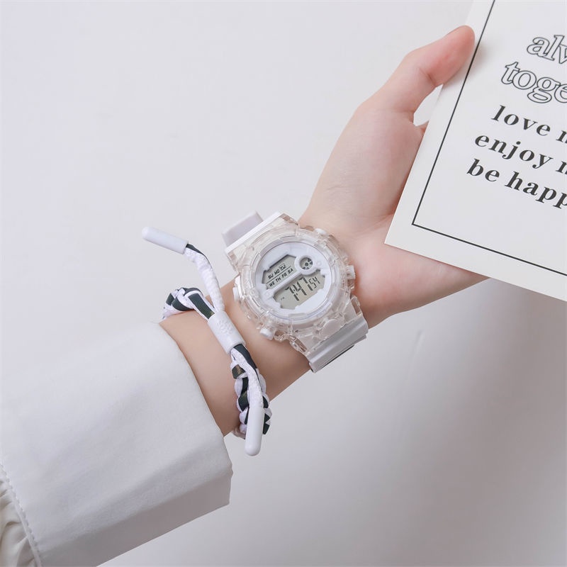 Đồng Hồ Điện Tử Thể Thao Chống Nước Đa Năng Phong Cách Hàn Quốc Dễ Phối Đồ