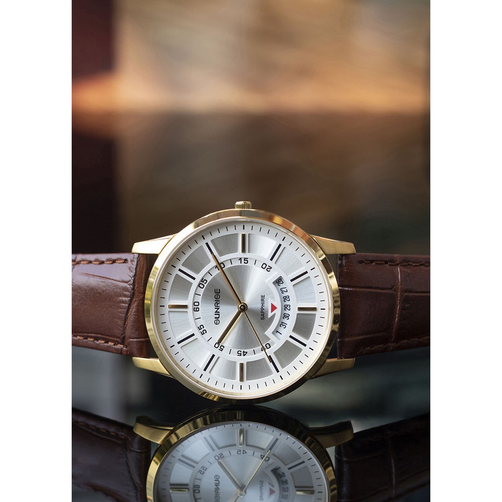 Đồng hồ nam Sunrise DM1118SWA [Full Box] - Kính Sapphire, chống xước, chống nước - Dây da cao cấp