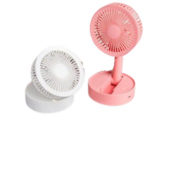 Quạt tích điện cầm tay mini để bàn gấp tròn siêu gọn 3 chế độ gió mạnh pin chạy 6-8 giờ có đèn led siêu sáng học tập D01 | BigBuy360 - bigbuy360.vn
