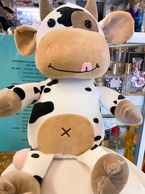 Gấu bông bò sữa vằn trắng