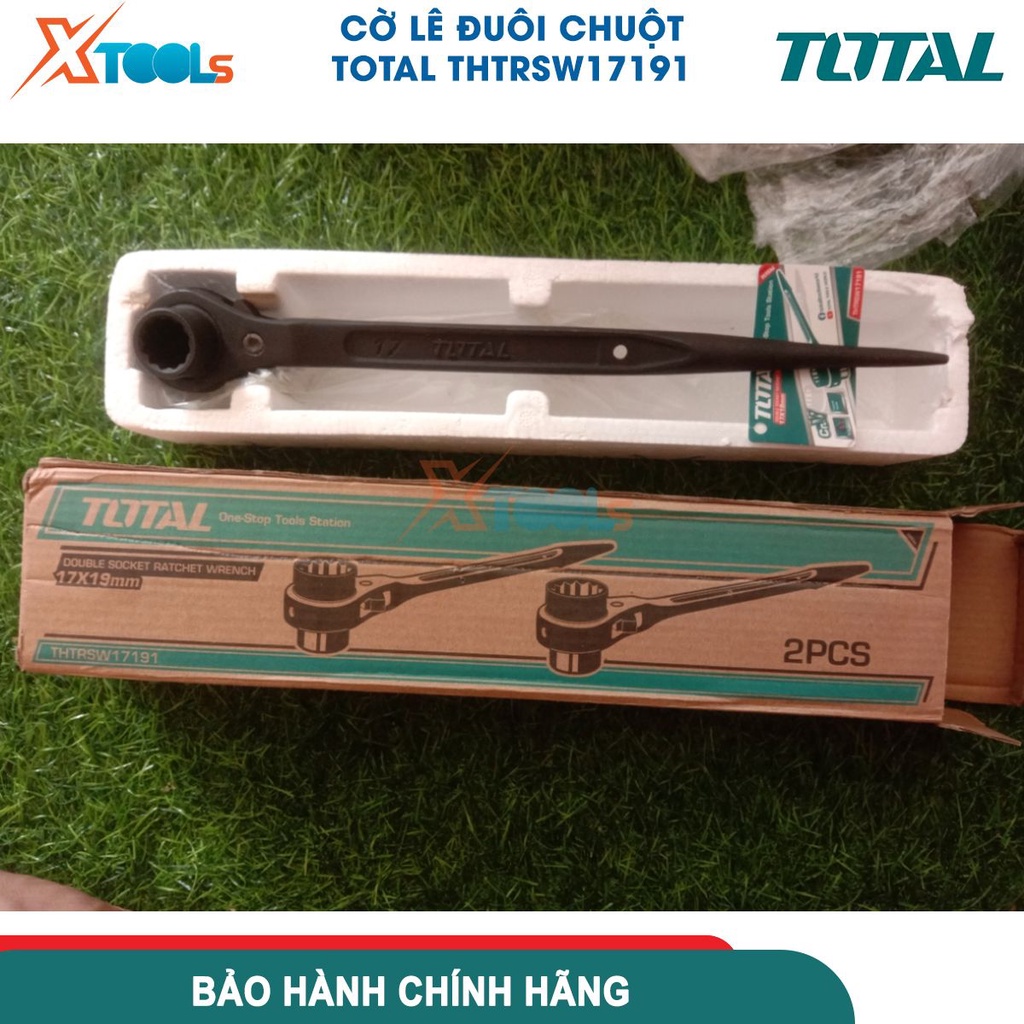 Cờ lê đuôi chuột tuýp đôi TOTAL | cờ lê chất liệu CRV với 12 điểm, màu đen &amp; bóng mờ, xử lý nhiệt, bền-CHÍNH HÃNG-XTOOLS