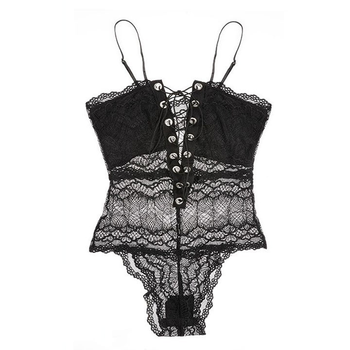 Bodysuit ren sexy với dây đan ngực gợi cảm không kèm tất | BigBuy360 - bigbuy360.vn