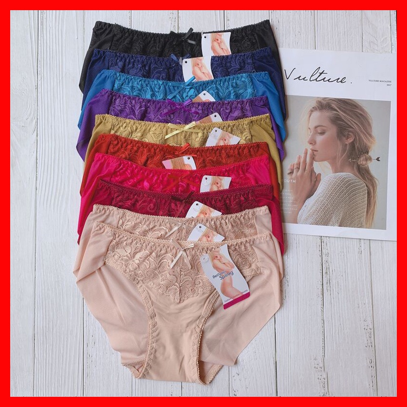 Combo 10 Quần Lót Nữ Beautyful Sping Phối Ren 5402 Form To XXL