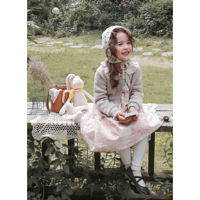 Áo len cardigan cổ tròn cho bé gái AST003