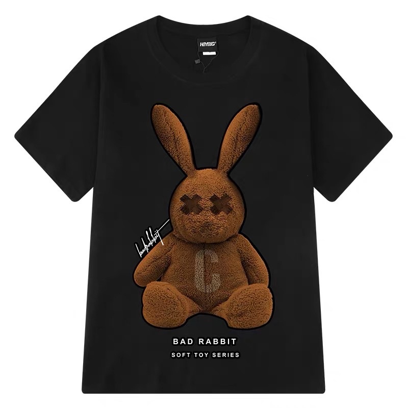 Áo phông nam nữ mùa hè BAD RABBIT gấu nâu thời trang