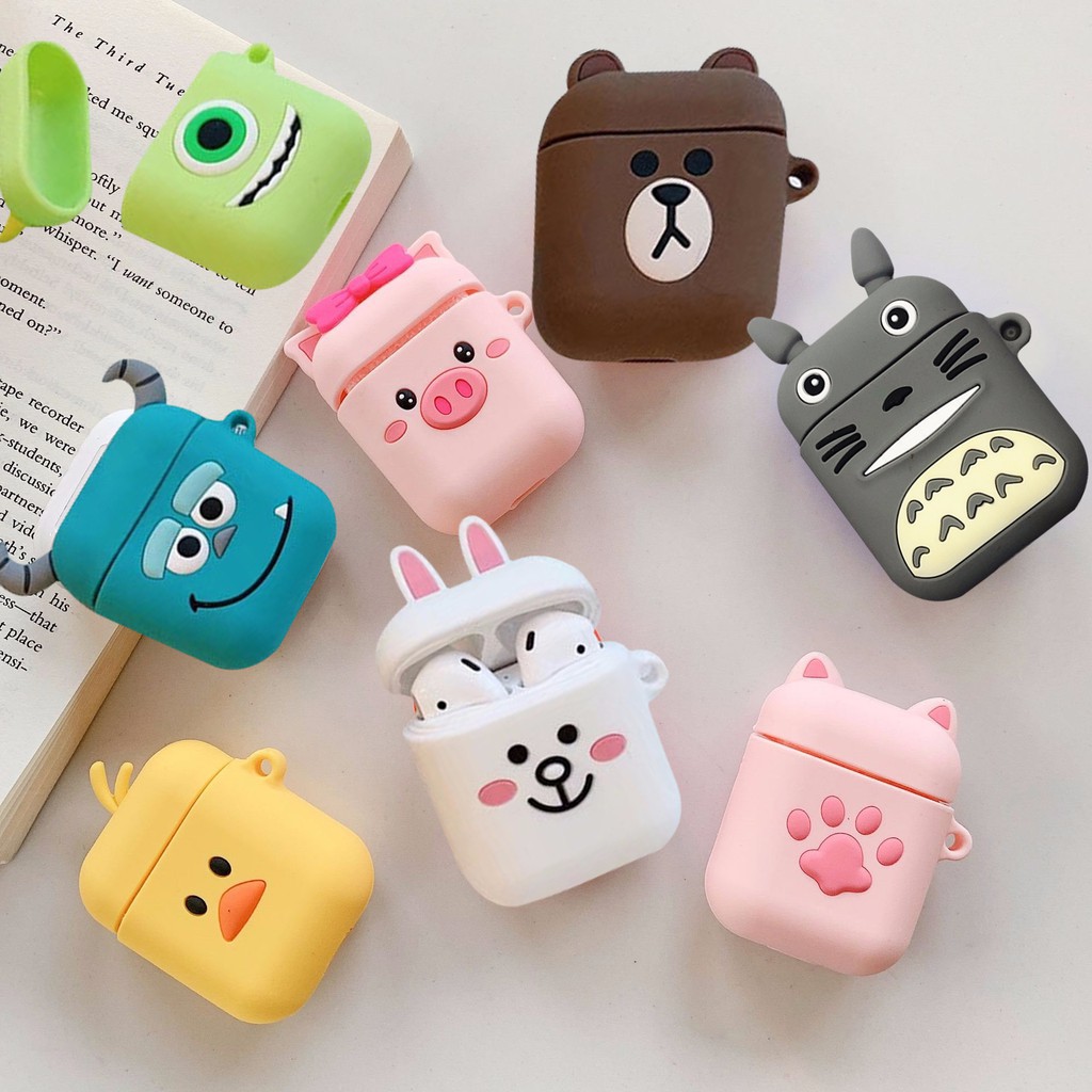 Case Vỏ Bao Airpod Ngộ Nghĩnh - Kèm Móc cheo