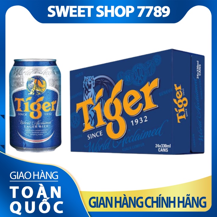 🌺HỎA TỐC HCM🌺 Thùng 24 Lon Bia Tiger 330ml/Lon Sweet Shop 7789