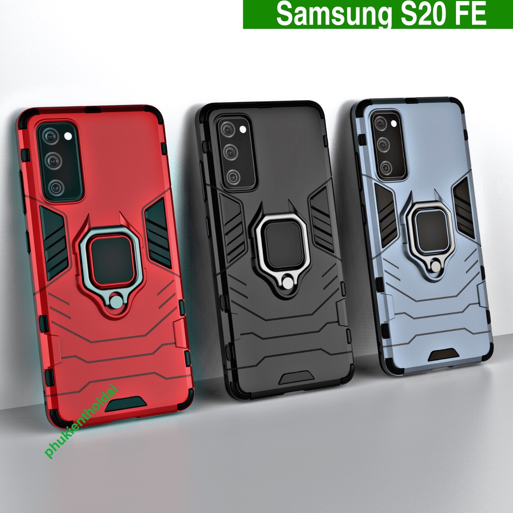 Ốp lưng Samsung S20 Plus / S20 FE chống sốc Iron Man Iring cao cấp siêu bền giá đỡ xem phim