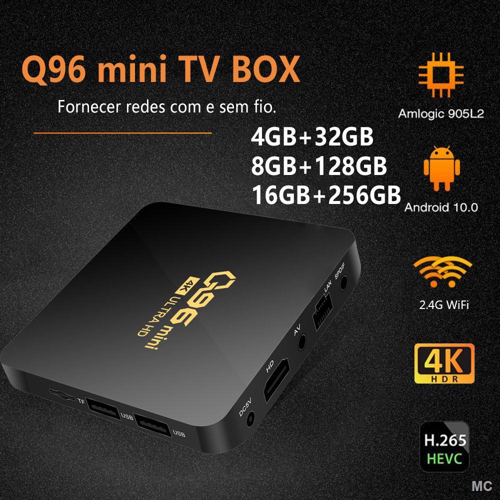 Đầu TV box q96 Mini 16 + 256GB 4K H. 265 s905l Android 10.1 amlogic S905 KèM Phụ KiệN Chuyên DụNg