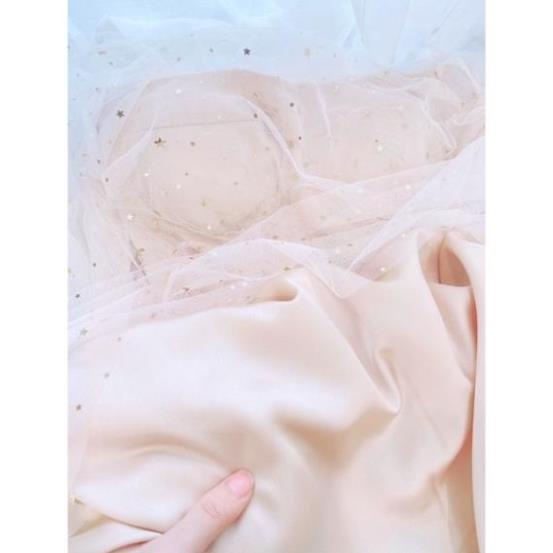 VÁY LƯỚI VOAN ÓNG ÁNH CÚP NGỰC LÓT