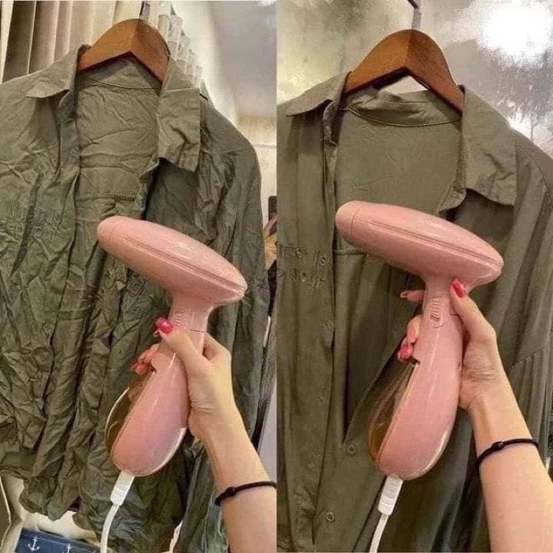 Máy là hơi nước cầm tay - BÀN LÀ QUẦN ÁO HỒNG