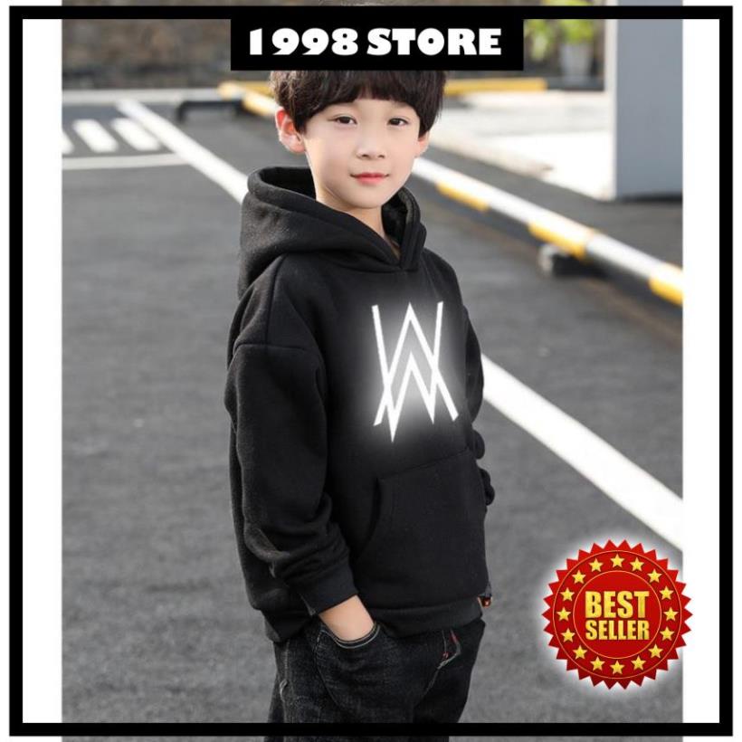 💥 NEW 🎁 Áo Hoodie Trẻ Em In Hình Alan Walker Phản Quang Siêu Đẹp Form Rộng Vải Nỉ Dầy Ấm Phong Cách Ulzzang