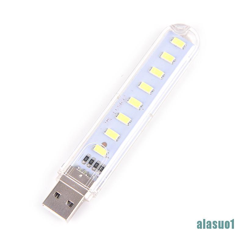 Đèn led mini 8 bóng chiếu sáng ban đêm tiện dụng khi đi cắm trại đầu cắm USB vào máy tính bàn laptop