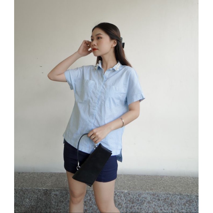 Áo somi sọc có bigsize hàng lỗi