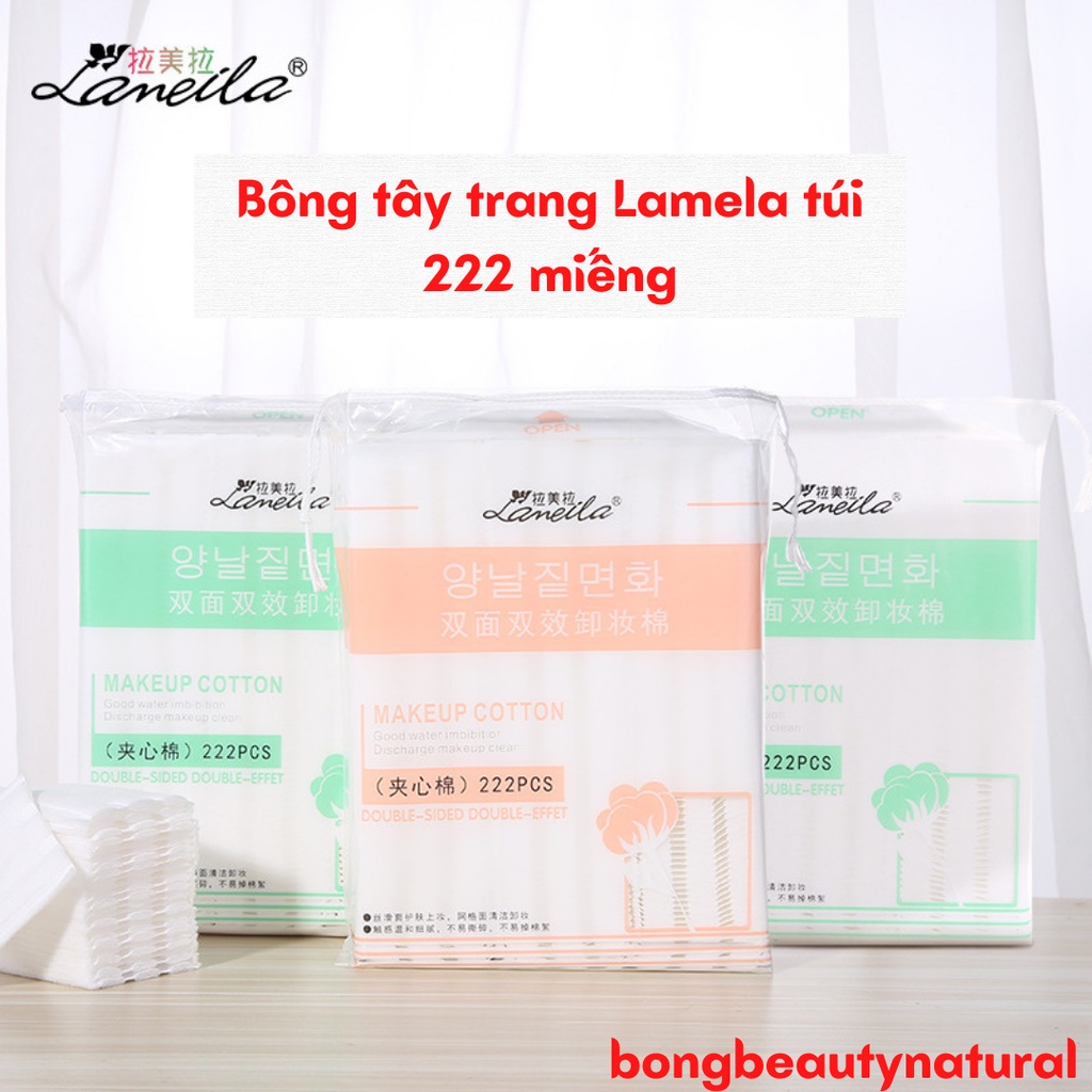 Bông tẩy trang Lamela túi 222 miếng