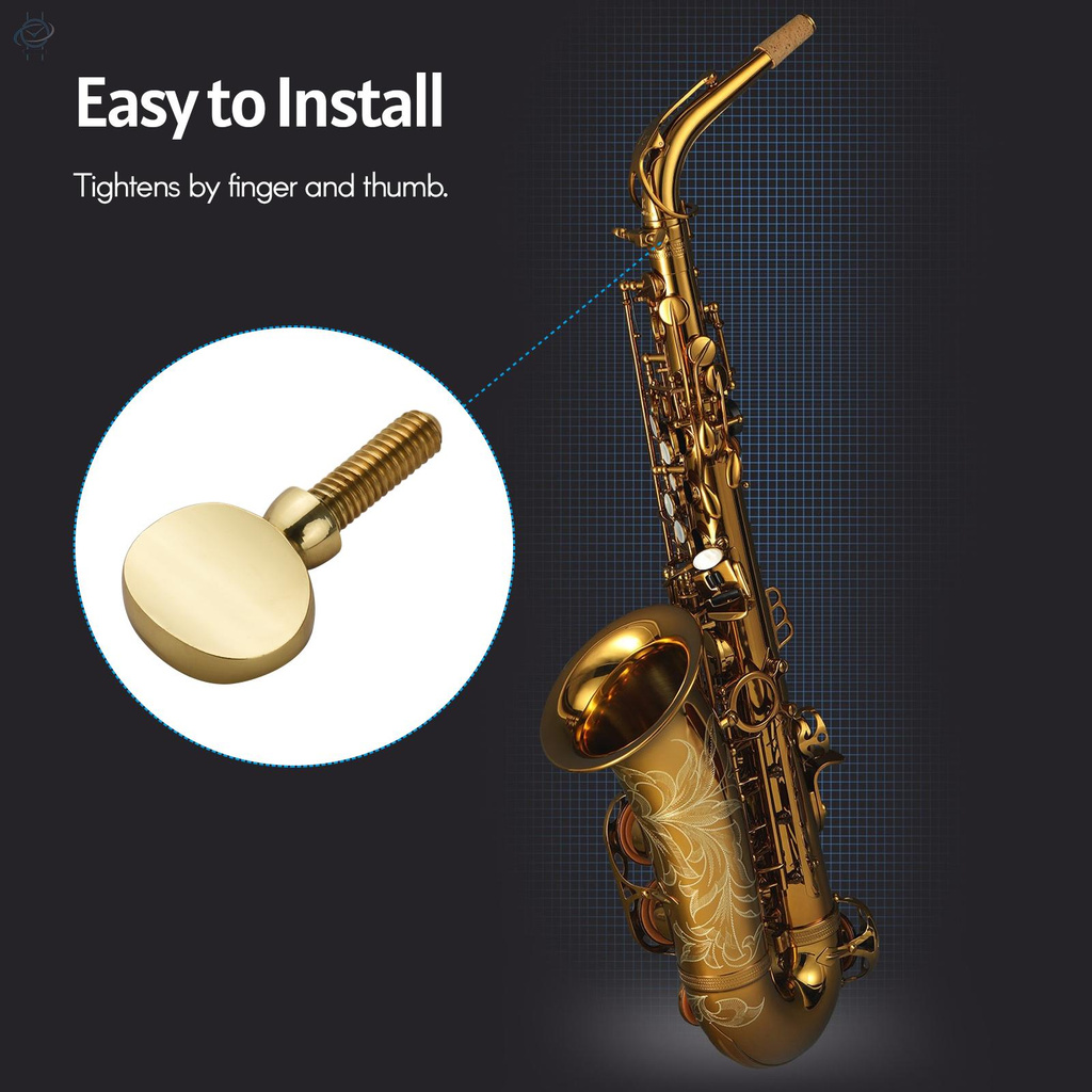 ♫5pcs Brass Sax Neck Tightening Screws Saxophone Replacement Parts Copper Attachment Neck Receiver Tightening Attach Screw Universal for Soprano Alto Tenor Saxophone