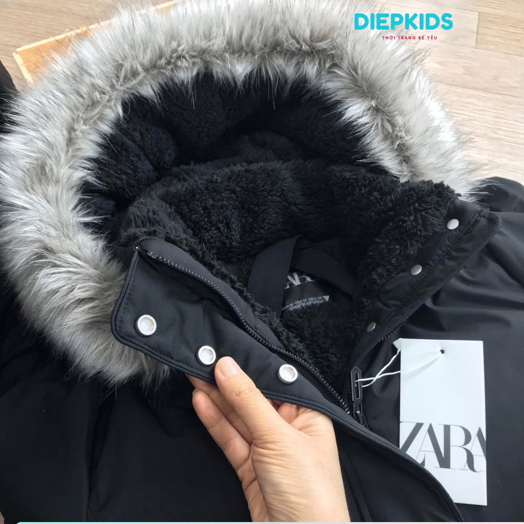 Áo parka nữ zara xuất khẩu áo khoác parka lót lông -AK4