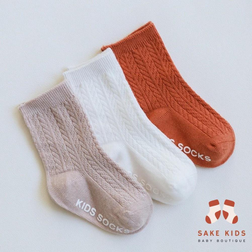 Set 3 tất cho bé-Vớ tất cao cổ Nemo Baby nhiều màu dễ thương phong cách Vintage cho bé trai bé gái từ 0-5 tuổi S3T