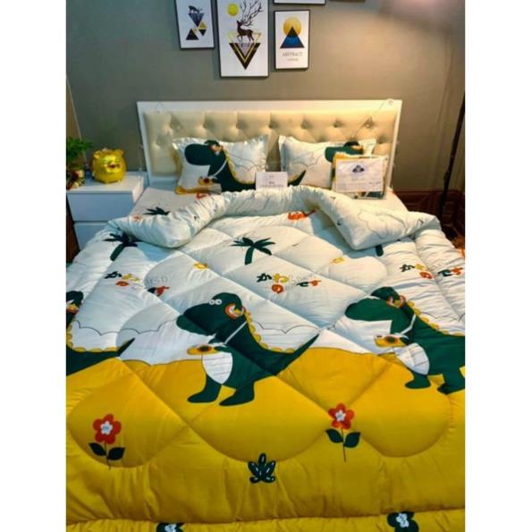 Trọn Bộ 5 Món chăn phao ga gối poly cotton hàng loại 1 mẫu mới 2021