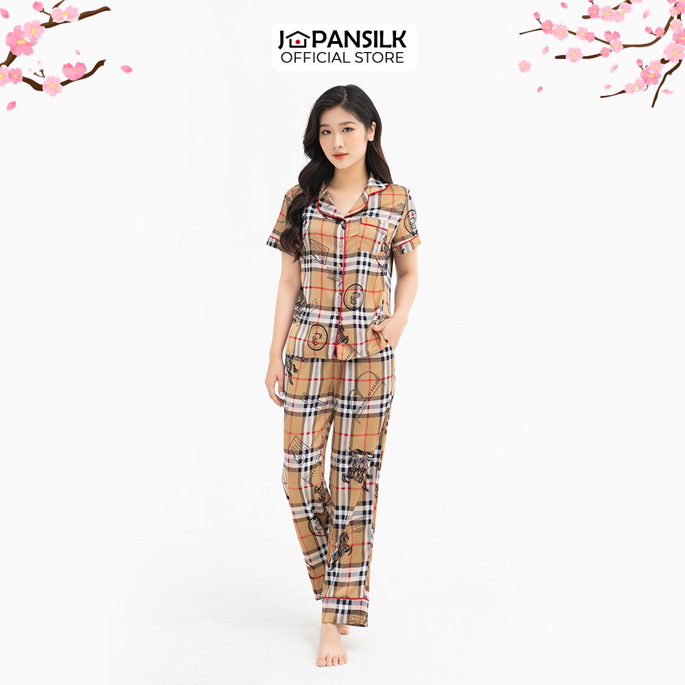 (TỪ 56KG - 62KG) BỘ ĐỒ NGỦ PYJAMA JAPANSILK - ÁO NGẮN TAY QUẦN DÀI ĐA DẠNG HỌA TIẾT