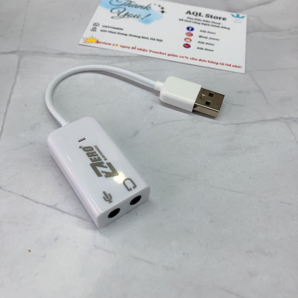 USB Âm Thanh Cho Máy Tính Laptop - USB Sound Adapter 7.1 Chuyển Đổi Từ USB Ra 2 Jack 3.5mm