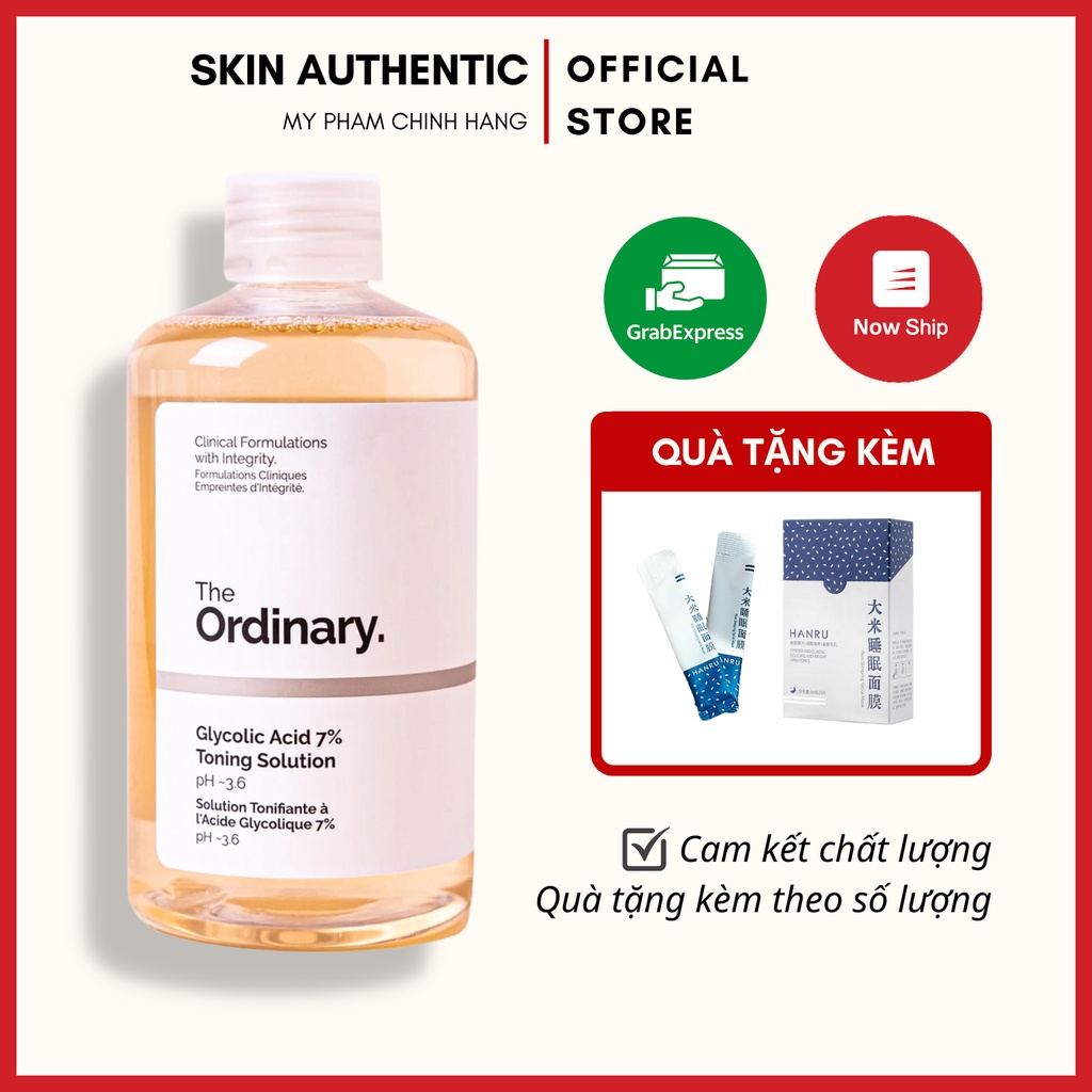 The Ordinary Glycolic Acid 7% Toning Solution 240mL - Bill Canada/US - Toner tẩy tế bào chết hóa học nhẹ nhàng