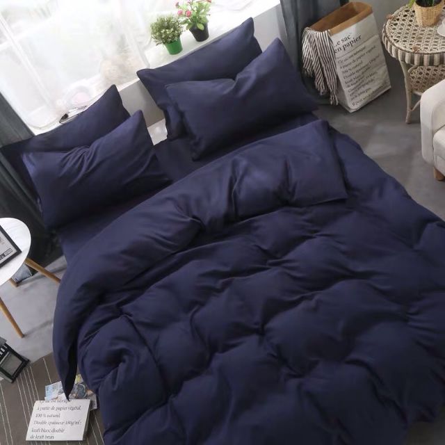 [ảnh thật] Bộ vỏ chăn ga gối Cotton poly đơn sắc homestay giá rẻ
