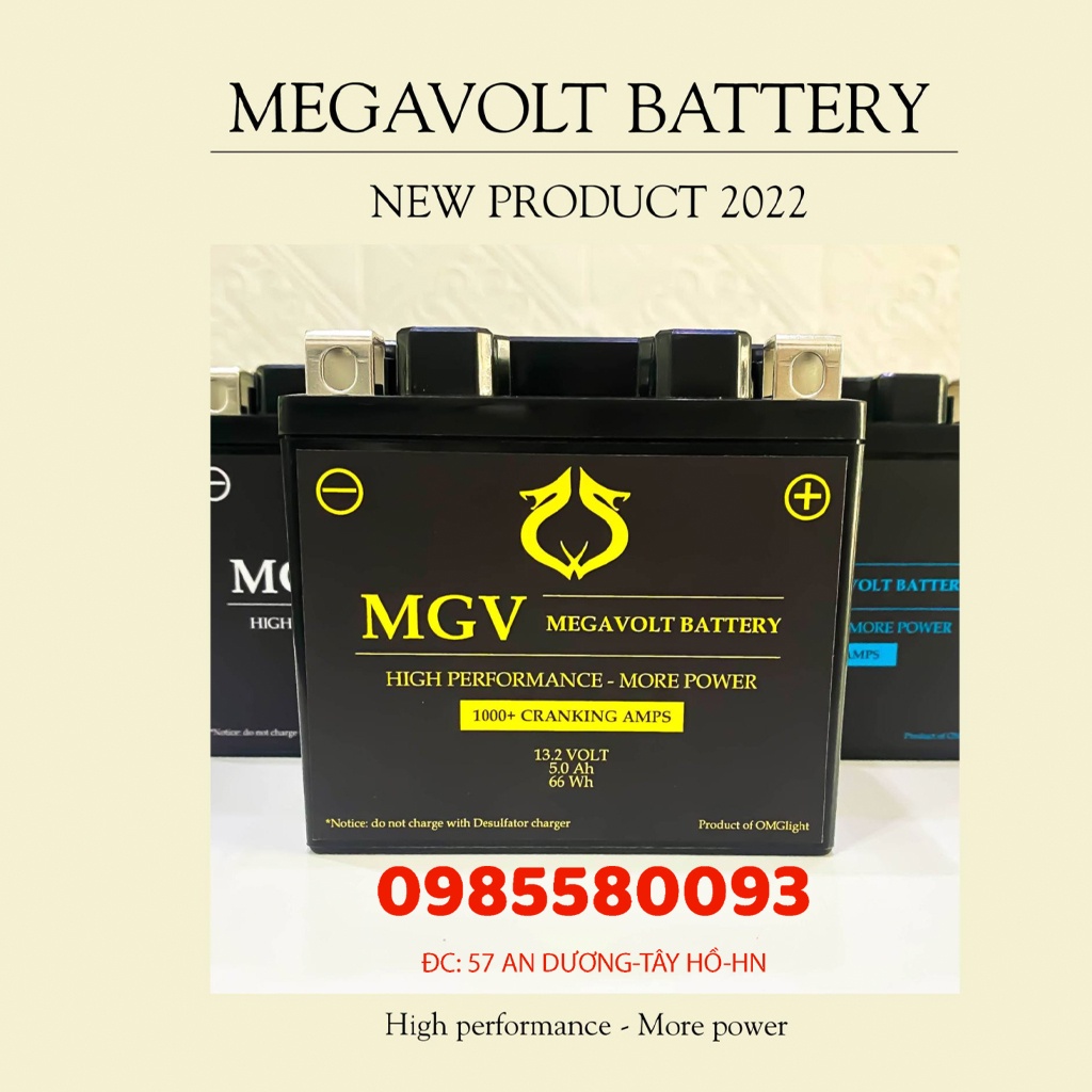 Bình pin MGV - MEGAVOLT BATTERY 250CA - 350CA - 1000CA+