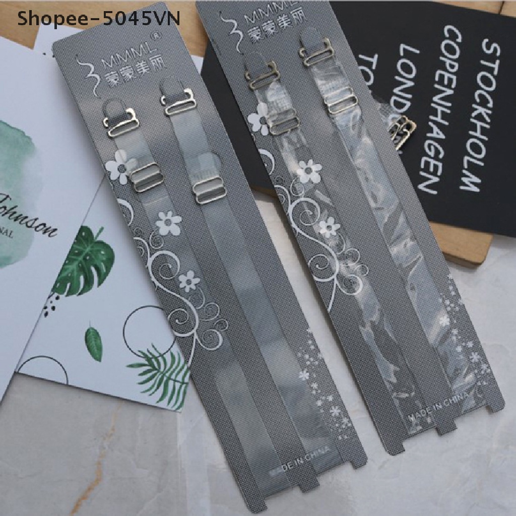 Dây Áo Ngực Silicon Co Giãn Trong Suốt Có Khóa Kim Loại Điều Chỉnh Được