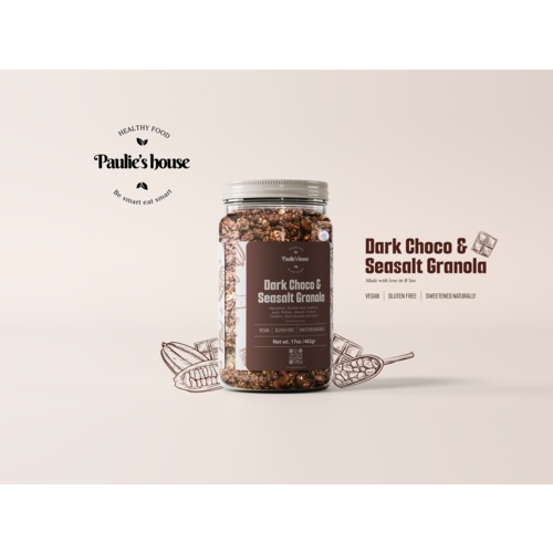 Chocolate granola, Granola ăn kiêng, Ngũ cốc granola siêu hạt giảm cân không đường từ Paulie's house